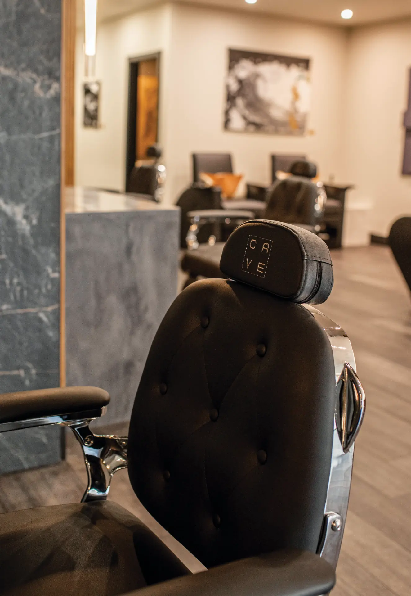 CAVE branded barber chair