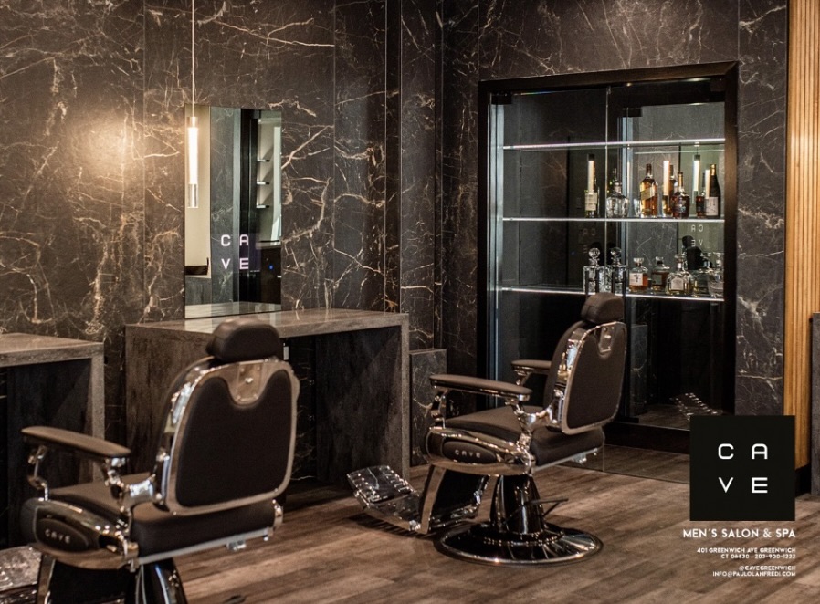 CAVE Barber Shop interior in Greenwich, Connecticut